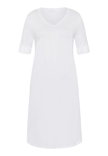 77040 Moments S/Slv Nightgown 100 Cm - 101 White